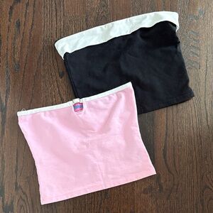 Edikted Pink and Black Tube Tops